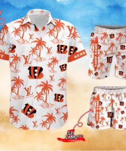 NFL Cincinnati Bengals Louis Vuitton Logo Pattern Hawaiian Shirt & Shorts