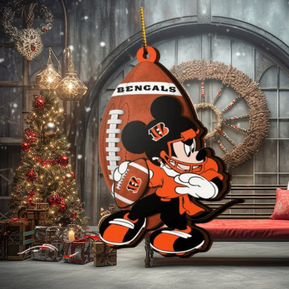 NFL Cincinnati Bengals Mickey Mouse Christmas Ornament 2023 Christmas Tree Decorations NFL Cincinnati Bengals Mickey Mouse Christmas Ornament 2023 Christmas Tree Decorations