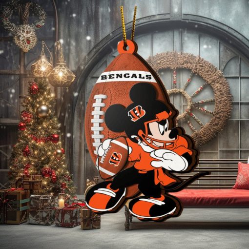 NFL Cincinnati Bengals Mickey Mouse Christmas Ornament