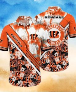 NFL Cincinnati Bengals Orange White Hawaiian Shirt