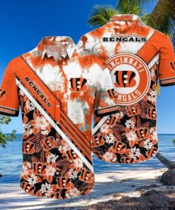 NFL Cincinnati Bengals Orange White Hawaiian Shirt