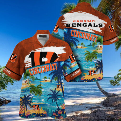 NFL Cincinnati Bengals Palm Tree Hot Summer Hawaiian Shirt Gifts Sport Fans