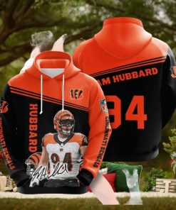 NFL Cincinnati Bengals Sam Hubbard Orange Black Pullover Hoodie