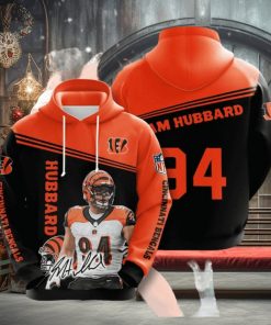 NFL Cincinnati Bengals Sam Hubbard Orange Black Pullover Hoodie