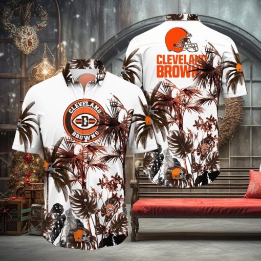 NFL Cleveland Browns Hawaii Shirt Palm Tree Aloha Shirt For Fans