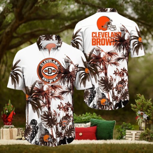 NFL Cleveland Browns Hawaii Shirt Palm Tree Aloha Shirt For Fans