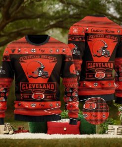 NFL Cleveland Browns Logo New Style Personalized Knitted 3D Sweater