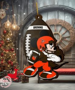 NFL Cleveland Browns Mickey Mouse Christmas Ornament 2023 Christmas Tree Decorations