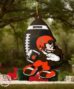 NFL Cleveland Browns Mickey Mouse Christmas Ornament 2023 Christmas Tree Decorations