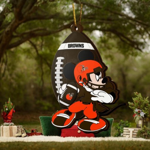 NFL Cleveland Browns Mickey Mouse Christmas Ornament