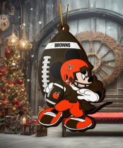 NFL Cleveland Browns Mickey Mouse Christmas Ornament