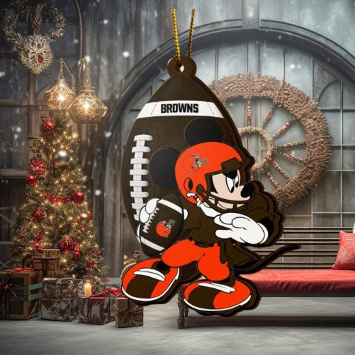 NFL Cleveland Browns Mickey Mouse Christmas Ornament