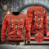 Cool Fire Burning Motorcycle Biker 3D Full Print Ugly Sweater Christmas Gift Sweater