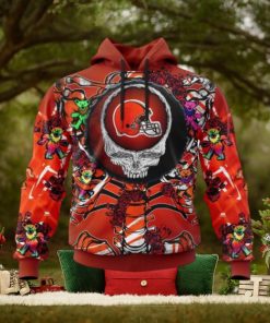 NFL Cleveland Browns Mix Grateful Dead, Personalized Name & Number Specialized Concepts Kits 3D Hoodie
