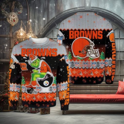 NFL Cleveland Browns Scarf Ugly Xmas Sweater For Men Women