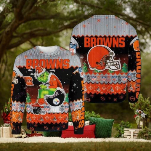 NFL Cleveland Browns Scarf Ugly Xmas Sweater For Men Women