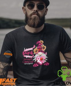 NFL Cleveland Browns Special Gnomes Flower In October I Wear Pink For Breast Cancer Awareness 2D Shirt