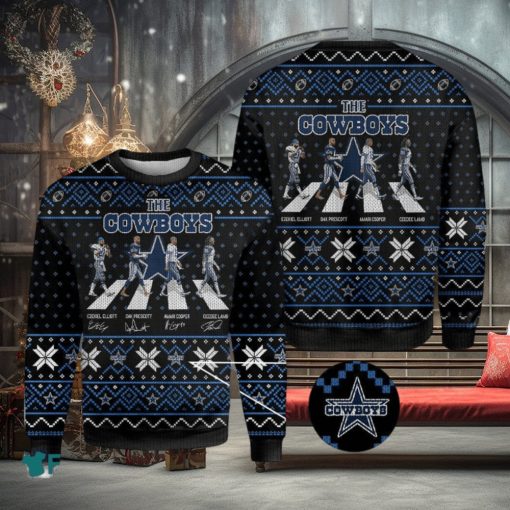 NFL Dallas Cowboys Abbey Road Knitted 3D Sweater For Christmas