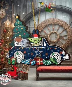 NFL Dallas Cowboys And Baby Yoda Christmas Ornament 2023 Christmas Tree Decorations