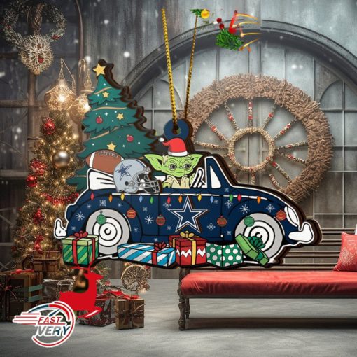 NFL Dallas Cowboys And Baby Yoda Christmas Ornament 2023 Christmas Tree Decorations