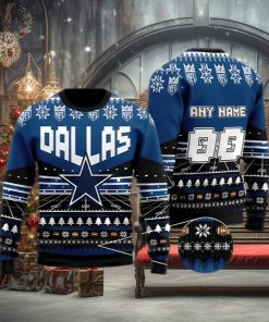 Dallas Cowboys Personalized Chapions Christmas Sweater - Shibtee