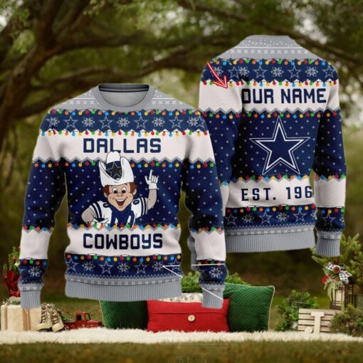 NFL Dallas Cowboys Cute Mascot Custom Ugly Christmas Sweater