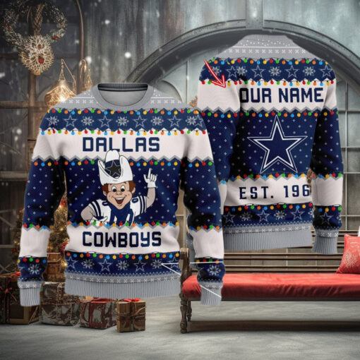 NFL Dallas Cowboys Cute Mascot Custom Ugly Christmas Sweater