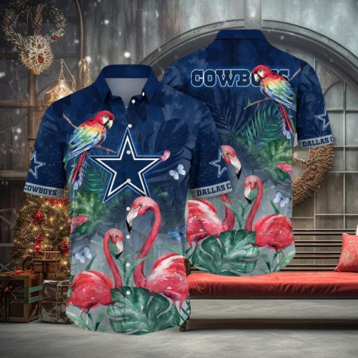 NFL Dallas Cowboys Hawaii Shirt Flamingo And Flower Aloha Shirt