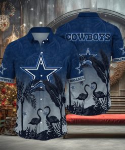 NFL Dallas Cowboys Hawaii Shirt Flamingo And Flower Funny Aloha Shirt