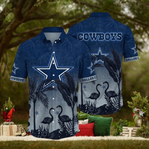 NFL Dallas Cowboys Hawaii Shirt Flamingo And Flower Funny Aloha Shirt