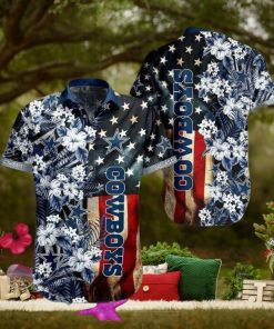 NFL Dallas Cowboys Hawaiian Shirt Flag Flower