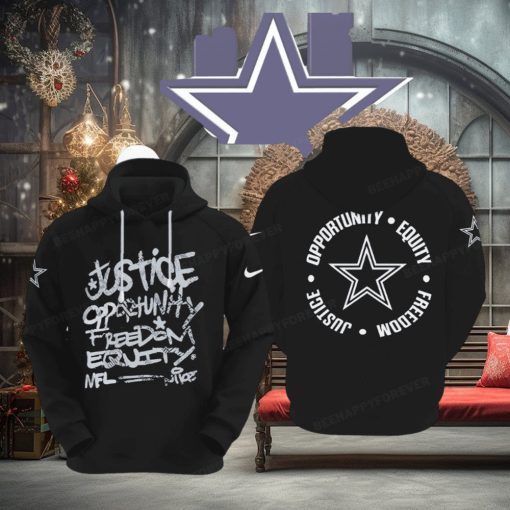 NFL Dallas Cowboys Justice Opportunity Equity Freedom Hoodie