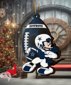 NFL Dallas Cowboys Mickey Mouse Christmas Ornament 2023 Christmas Tree Decorations