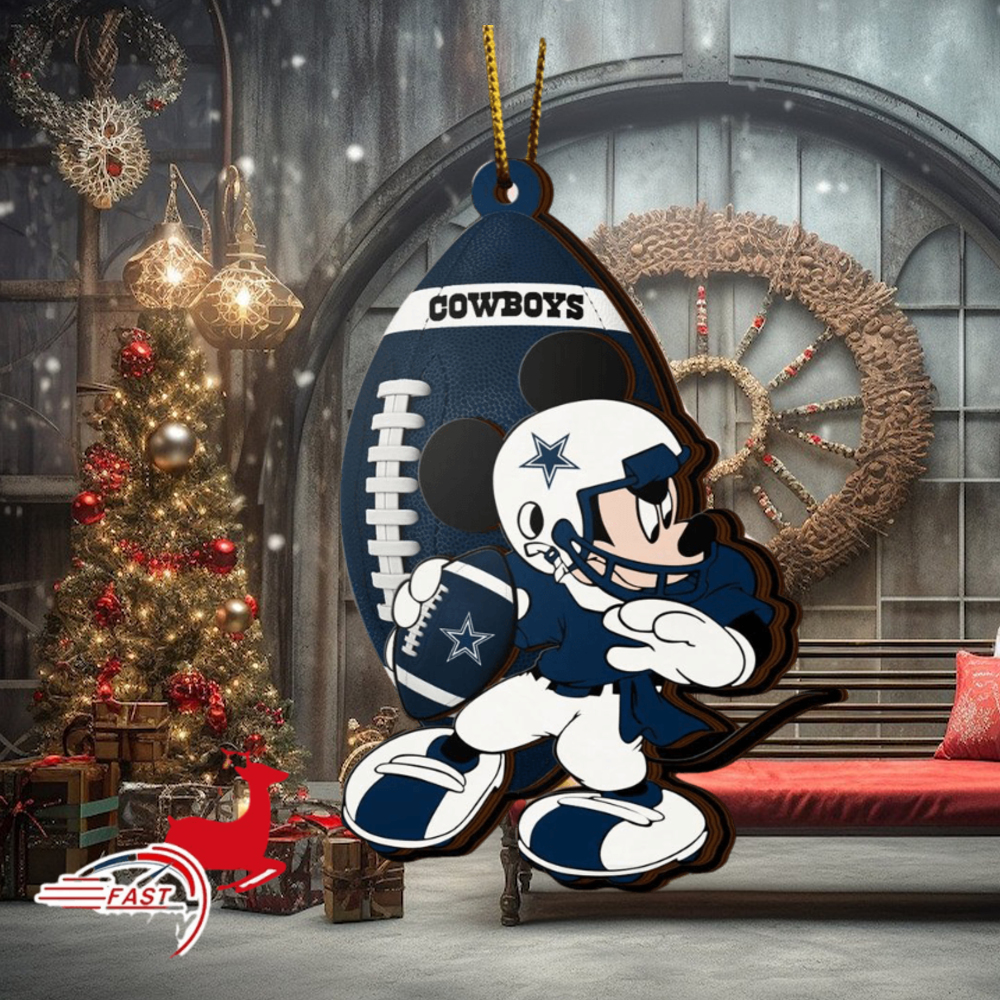 NFL Dallas Cowboys Mickey Mouse Christmas Ornament 2023 Christmas Tree Decorations NFL Dallas Cowboys Mickey Mouse Christmas Ornament 2023 Christmas Tree Decorations