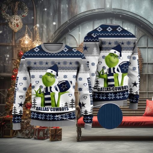 NFL Dallas Cowboys The Grinch New Ugly Christmas Sweater Xmas 3D Printed Christmas Sweater Gift