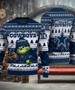 NFL Dallas Cowboys The Grinch Ugly Christmas Sweater