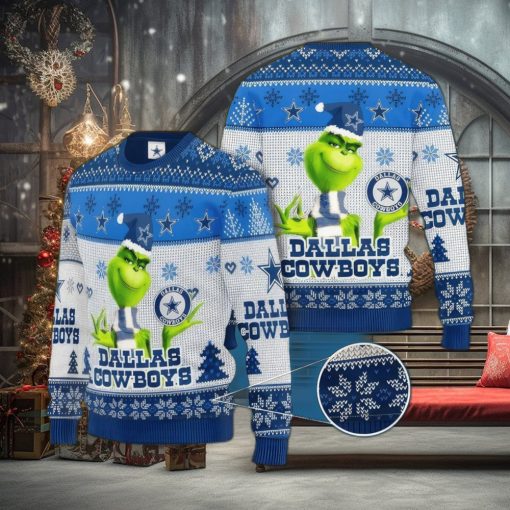 NFL Dallas Cowboys The Grinch Ugly Xmas Sweater