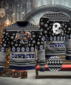 NFL Dallas Cowboys Weave Knitted Xmas Sweater For Men Women