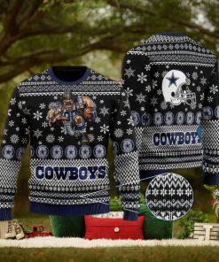 NFL Dallas Cowboys Weave Knitted Xmas Sweater For Men Women