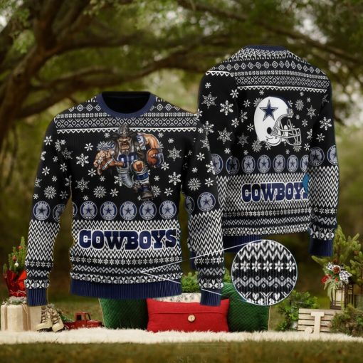 NFL Dallas Cowboys Weave Knitted Xmas Sweater For Men Women