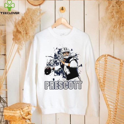 NFL Dallas Cowboys football Dak Prescott player Prescott action pose draw hoodie, sweater, longsleeve, shirt v-neck, t-shirt