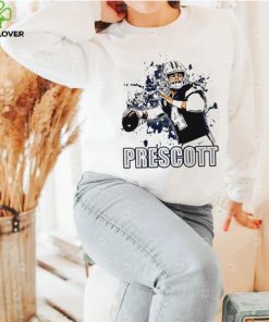 NFL Dallas Cowboys football Dak Prescott player Prescott action pose draw hoodie, sweater, longsleeve, shirt v-neck, t-shirt