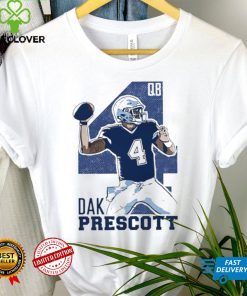 NFL Dallas Cowboys football Dak Prescott player action pose draw shirt