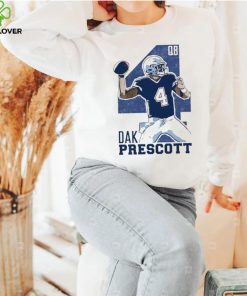 NFL Dallas Cowboys football Dak Prescott player action pose draw shirt