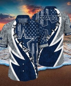 NFL Dallas CowboysHawaiian Shirt 3D Printed Graphic American Flag Print This Summer Gift For Fans
