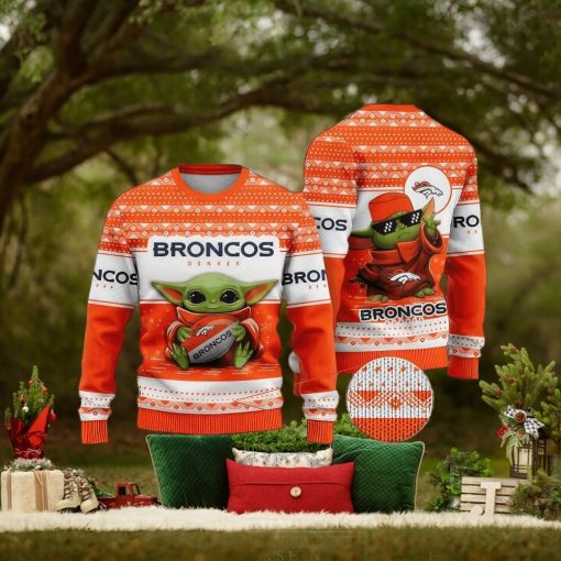 NFL Denver Broncos Christmas AOP Myrrh Knitted Sweater For Men And Women