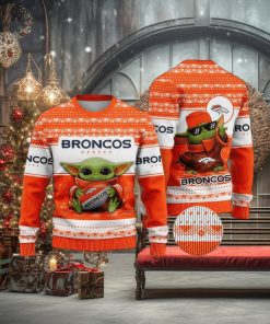 NFL Denver Broncos Christmas AOP Myrrh Knitted Sweater For Men And Women