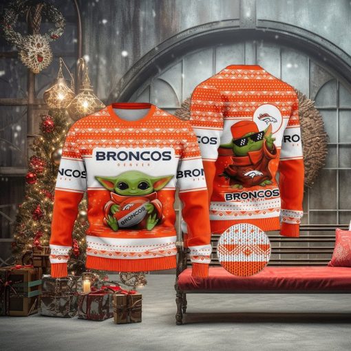 NFL Denver Broncos Christmas AOP Myrrh Knitted Sweater For Men And Women