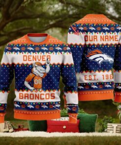 NFL Denver Broncos Cute Mascot Custom Ugly Christmas Sweater