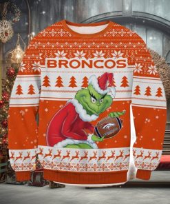 NFL Denver Broncos Grinch AOP Ugly Christmas Sweater Christmas Gift For Men And Women